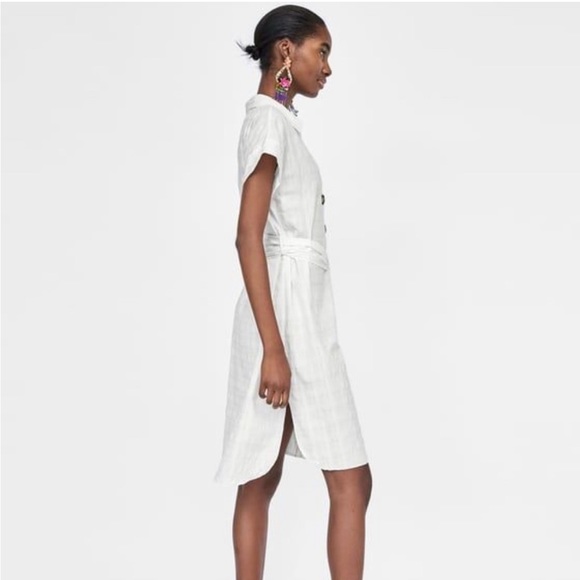 Zara asymmetric button dress - Picture 6 of 10